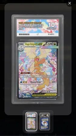 Mega Dragonite EX SIR Ascended Heroes Pokemon Card - GEM MINT 10 Ace Grading - Image 3