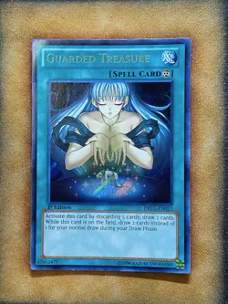 Yugioh Guarded Treasure DRLG-EN013 Secret Rare 1st Ed MP - Image 1