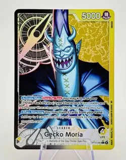 One Piece OP14-080 Gecko Moria Alt Art Leader – Azure Sea’s Seven NM English - Image 1