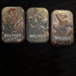 One Piece Card Game Mini-Tin Pack Set Vol.2 New Factory Sealed set of 3 (TS-02) - Image 1