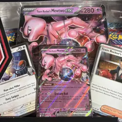 Pokemon Cards SEALED Team Rockets Mewtwo Ex Box Destined Rivals 4 Booster Packs - Image 4