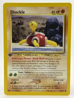 Pokemon TCG - Shuckle 51-64- 1st Edition - Neo Revelation - NM - Image 1