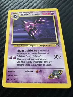 Pokemon TCG Sabrina's Haunter Gym Heroes 58/132 Uncommon Card - Image 2