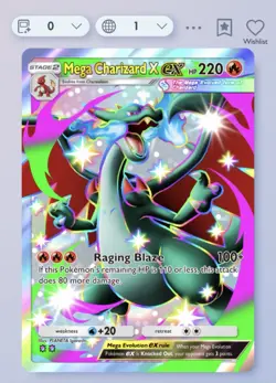 Pokemon TCG Pocket - mega Charizard x - Shiny 2⭐Card In Mega Shine - Eng - Image 1