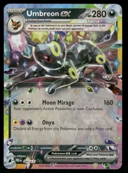 Pokemon Cards Umbreon ex 060/131 Prismatic Evolutions Double Rare NM - Image 1