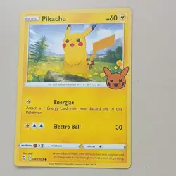 Pokemon Pikachu 049/203 TCG Basic Card 60 HP 30 Attack 2021 English Mouse - Image 1