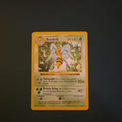 Pokemon Card - Beedrill Base Set (Shadowless) 17/102 Rare - Image 1