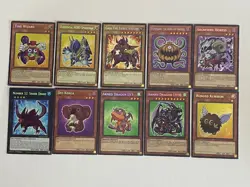 Yugioh Chibi Artwork 10 Card Set Time Wizard Sparkman Kuriboh HERO NM Free Pack - Image 1