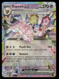 Pokemon Cards Espeon ex 034/131 Prismatic Evolutions Double Rare NM - Image 1
