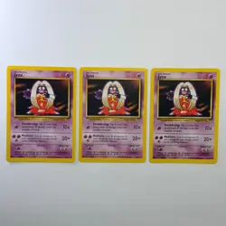 Pokemon TCG Jynx Base Set #31/102 3-Card Lot WOTC Vintage 1999 - Image 1