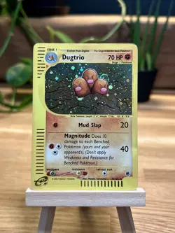 Dugtrio 10/65 Expedition Base Set E-Series Holo Rare Vintage Pokemon Card 2002 - Image 1