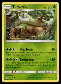 Torterra 009/156 League & Championship Cards Reverse Holo English Pokemon Card - Image 1
