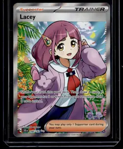 Lacey 166/142 Ultra Rare Stellar Crown Pokemon Card 2024 NM - Image 1
