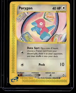 Porygon 103a/147 Aquapolis Common English Pokemon Card - Image 1