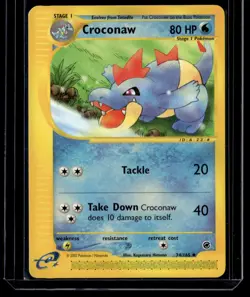 Croconaw 074/165 Expedition Pokemon Card WoTC E-Reader - Image 1
