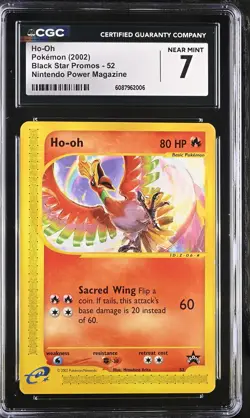 CGC 7 Ho-Oh 52 Black Star Promos Nintendo Power Magazine Pokemon Card - Image 1