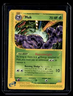 Muk 023/147 Aquapolis Rare English Pokemon Card - Image 1