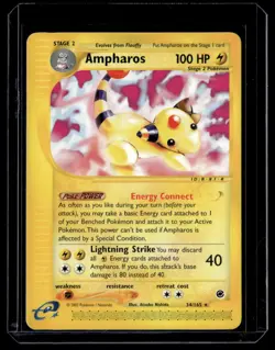 Ampharos (34) 034/165 Expedition Pokemon Card WoTC E-Reader - Image 1