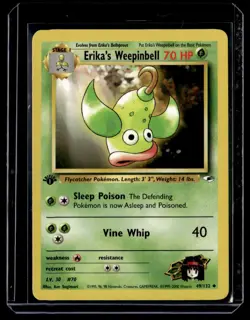 Erika's Weepinbell 049/132 1st Edition Gym Heroes English Pokemon Card - Image 1