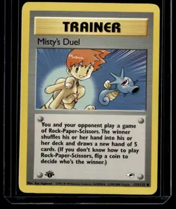 Misty's Duel 1st Edition Gym Heroes 123/132 Common Pokemon Card - Image 1