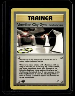 Vermilion City Gym Uncommon 1st Edition Gym Heroes 120/132 Pokemon Card - Image 1
