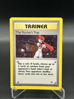 The Rockets Trap Holo 19/132 Gym Heroes Pokemon Card 2000 - Image 1