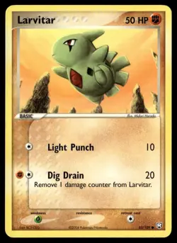Larvitar 63/109 Team Rocket Returns Common English Pokemon Card - Image 1