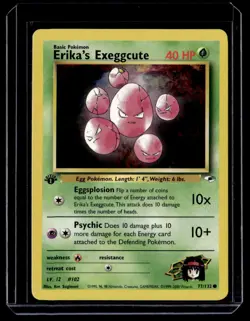 Erika's Exeggcute 077/132 1st Edition Gym Heroes English Pokemon Card - Image 1