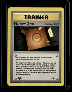 Narrow Gym 124/132 1st Edition Gym Heroes Trainer Pokemon Card 2000 - Image 1