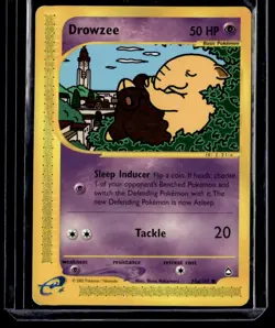Drowzee 074a/147 Aquapolis Common English Pokemon Card - Image 1