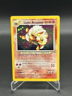 Light Arcanine Holo 12/105 Neo Destiny Pokemon Card 2002 - Image 1