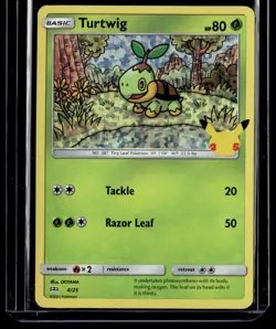 Turtwig 004/025 McDonald's 25th Anniversary Promos English Pokemon Card - Image 1