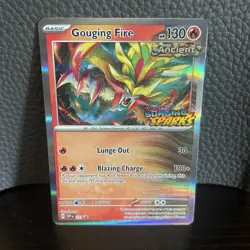 Pokemon TCG Gouging Fire 151 SVP Prerelease Holo Stamped Black Star Promo - Image 1