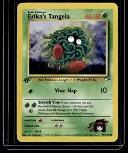 Erika's Tangela 079/132 1st Edition Gym Heroes English Pokemon Card - Image 1