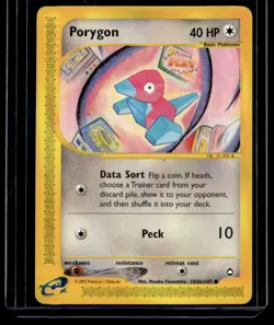 Porygon 103b/147 Aquapolis Common English Pokemon Card - Image 1