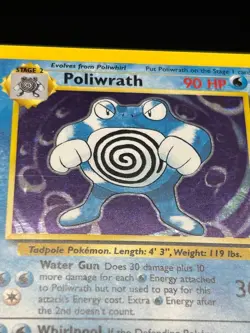 Poliwrath 13/102 Holo Rare Base Set English Pokemon Card WoTC 1999 - Image 2