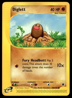 Diglett 106/165 Expedition Pokemon Card WoTC E-Reader - Image 1