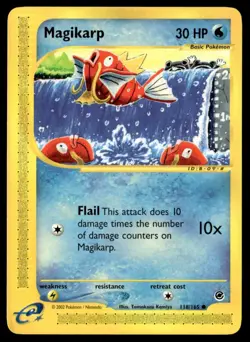 Magikarp 118/165 Expedition Pokemon Card WoTC E-Reader - Image 1
