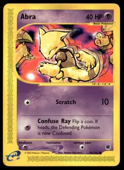 Abra 093/165 Expedition Pokemon Card WoTC E-Reader - Image 1