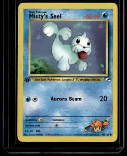 Misty's Seel 1st Edition 091/132 Gym Challenge Common English Pokemon Card - Image 1