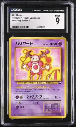 CGC 9 Mr. Mime 1998 Vending Series 1 English Pokemon Card - Image 1