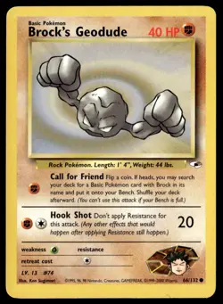 Brock's Geodude (66) 066/132 Gym Heroes Common English Pokemon Card - Image 1