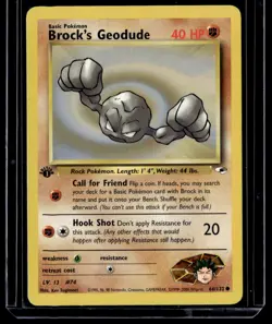 Brock's Geodude 068/132 1st Edition Gym Challenge English Pokemon Card - Image 1
