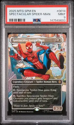 2025 MTG MARVEL'S SPIDER-MAN #0014 SPECTACULAR SPIDER-MAN PSA 9 - Image 1