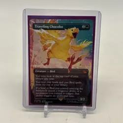 Traveling Chocobo (Borderless) Final Fantasy Magic The Gathering! - Image 1