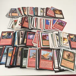 450 APPROX FOREIGN VINTAGE MTG MAGIC THE GATHERING CARDS AS PICTURED - Image 1