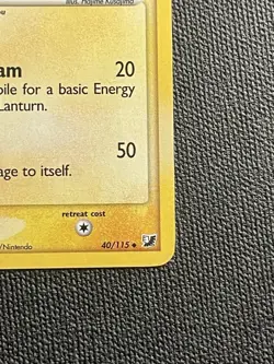 Pokemon TCG Lanturn EX Unseen Forces 40/115 Reverse Holo STAMPED - Image 4