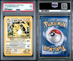 Pokemon TCG Lt. Surge's Raichu Holo Unlimited Rare PSA 7 Near Mint - Image 3