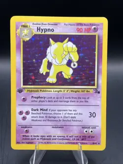 Hypno 8/62 First Edition Fossil Holo WoTC Pokemon - Image 1