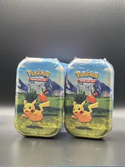 Pokemon Ascended Heroes Mini Tin Box 2 Pack - Pikachu & Tepig - Sealed - Image 1
